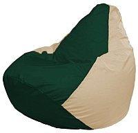 Кресло мешок Flagman груша макси г2 1 62 темно зеленый светло бежевый купить по лучшей цене