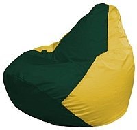 Кресло мешок Flagman груша макси г2 1 65 темно зеленый желтый купить по лучшей цене