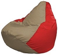 Кресло мешок Flagman груша макси г2 1 92 темно бежевый красный купить по лучшей цене