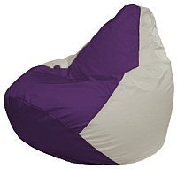 Кресло мешок Flagman груша мини г0 1 36 фиолетовый белый купить по лучшей цене