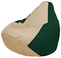 Кресло мешок Flagman груша макси г2 1 137 светло бежевый темно зеленый купить по лучшей цене