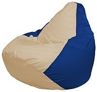 Кресло мешок Flagman груша макси г2 1 139 светло бежевый синий купить по лучшей цене