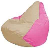 Кресло мешок Flagman груша макси г2 1 142 светло бежевый розовый купить по лучшей цене