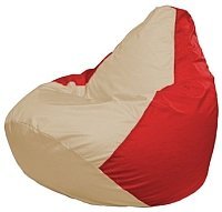 Кресло мешок Flagman груша макси г2 1 145 светло бежевый красный купить по лучшей цене