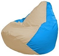 Кресло мешок Flagman груша макси г2 1 149 светло бежевый голубой купить по лучшей цене