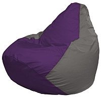Кресло мешок Flagman груша макси г2 1 72 фиолетовый серый купить по лучшей цене