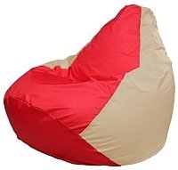 Кресло мешок Flagman груша мини г0 1 174 красный светло бежевый купить по лучшей цене