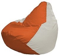 Кресло мешок Flagman груша мини г0 1 189 оранжевый белый купить по лучшей цене
