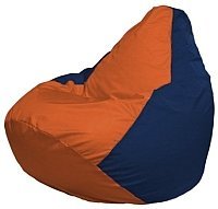 Кресло мешок Flagman груша мини г0 1 209 оранжевый темно синий купить по лучшей цене