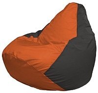 Кресло мешок Flagman груша мини г0 1 210 оранжевый темно серый купить по лучшей цене