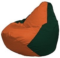 Кресло мешок Flagman груша мини г0 1 212 оранжевый темно зеленый купить по лучшей цене