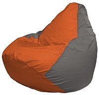 Кресло мешок Flagman груша мини г0 1 214 оранжевый серый купить по лучшей цене