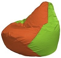 Кресло мешок Flagman груша мини г0 1 215 оранжевый салатовый купить по лучшей цене