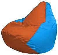 Кресло мешок Flagman груша мини г0 1 220 оранжевый голубой купить по лучшей цене