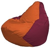 Кресло мешок Flagman груша мини г0 1 222 оранжевый бордовый купить по лучшей цене