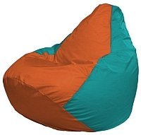 Кресло мешок Flagman груша мини г0 1 223 оранжевый бирюзовый купить по лучшей цене