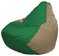 Кресло мешок Flagman груша мини г0 1 237 зеленый темно бежевый купить по лучшей цене