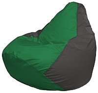 Кресло мешок Flagman груша мини г0 1 238 зеленый темно серый купить по лучшей цене