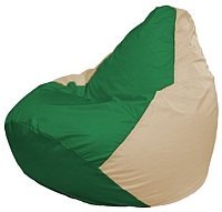 Кресло мешок Flagman груша мини г0 1 240 зеленый светло бежевый купить по лучшей цене