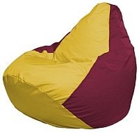 Кресло мешок Flagman груша мини г0 1 265 желтый бордовый купить по лучшей цене