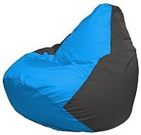 Кресло мешок Flagman груша мини г0 1 270 голубой темно серый купить по лучшей цене