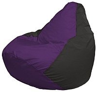 Кресло мешок Flagman бескаркасное кресло груша макси г2 1 67 фиолетовый черный купить по лучшей цене