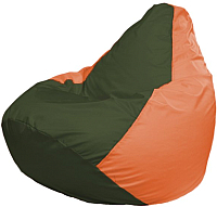 Кресло мешок Flagman бескаркасное кресло груша мега г3 1 56 темно оливковый оранжевый купить по лучшей цене