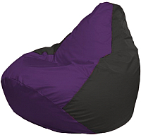 Кресло мешок Flagman бескаркасное кресло груша мега г3 1 67 фиолетовый черный купить по лучшей цене
