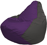 Кресло мешок Flagman бескаркасное кресло груша мега г3 1 69 фиолетовый темно серый купить по лучшей цене