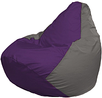 Кресло мешок Flagman бескаркасное кресло груша мега г3 1 72 фиолетовый серый купить по лучшей цене