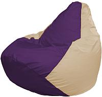 Кресло мешок Flagman бескаркасное кресло груша мега г3 1 73 фиолетовый светло бежевый купить по лучшей цене