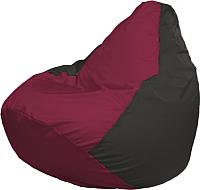 Кресло мешок Flagman бескаркасное кресло груша мега г3 1 299 бордовый черный купить по лучшей цене
