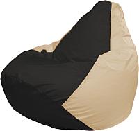 Кресло мешок Flagman бескаркасное кресло груша мега г3 1 402 черный светло бежевый купить по лучшей цене