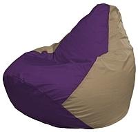 Кресло мешок Flagman бескаркасное кресло груша мини г0 1 70 фиолетовый темно бежевый купить по лучшей цене