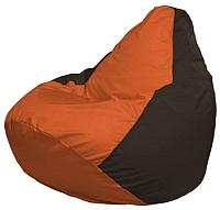 Кресло мешок Flagman бескаркасное кресло груша мини г0 1 218 оранжевый коричневый купить по лучшей цене