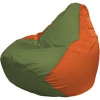 Кресло-мешок Flagman Груша Макси Г2.1-227 (оранжевый/оливковый) купить по лучшей цене