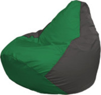 Кресло-мешок Flagman Груша Макси Г2.1-238 (серый темный/зеленый) купить по лучшей цене