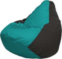 Кресло-мешок Flagman Груша Макси Г2.1-283 (черный/бирюзовый) купить по лучшей цене