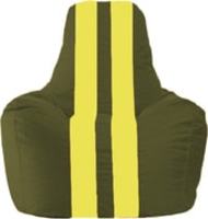 Кресло-мешок Flagman Спортинг С1.1-57 (тёмно-оливковый/жёлтый) купить по лучшей цене