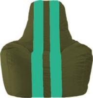 Кресло-мешок Flagman Спортинг С1.1-58 (тёмно-оливковый/бирюзовый) купить по лучшей цене