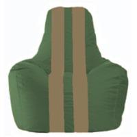 Кресло-мешок Flagman Спортинг С1.1-60 (темно-зеленый/темно-бежевый) купить по лучшей цене