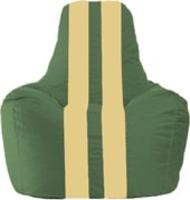 Кресло-мешок Flagman Спортинг С1.1-62 (тёмно-зелёный/светло-бежевый) купить по лучшей цене