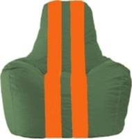 Кресло-мешок Flagman Спортинг С1.1-64 (тёмно-зелёный/оранжевый) купить по лучшей цене
