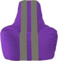 Кресло-мешок Flagman Спортинг С1.1-69 (фиолетовый/тёмно-серый) купить по лучшей цене