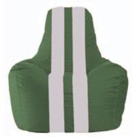 Кресло-мешок Flagman Спортинг С1.1-76 (темно-зеленый/белый) купить по лучшей цене