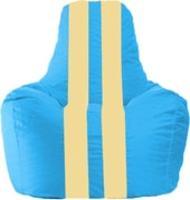 Кресло-мешок Flagman Спортинг С1.1-275 (голубой/светло-бежевый) купить по лучшей цене