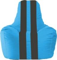 Кресло-мешок Flagman Спортинг С1.1-267 (голубой/черный) купить по лучшей цене