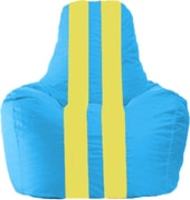 Кресло-мешок Flagman Спортинг С1.1-280 (голубой/желтый) купить по лучшей цене