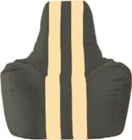 Кресло-мешок Flagman Спортинг С1.1-471 (чёрный/светло-бежевый) купить по лучшей цене