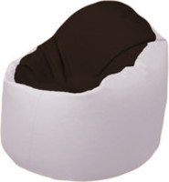 Кресло-мешок Flagman Браво Б1.3-F01F10 (темно-коричневый/белый) купить по лучшей цене